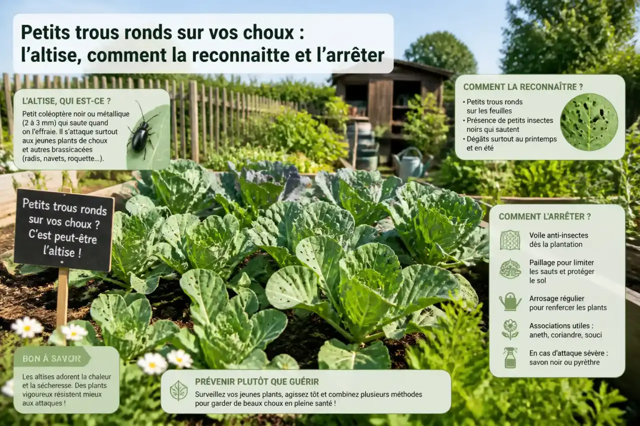Petits trous ronds sur vos choux : l'altise, comment la reconnaître et l'arrêter