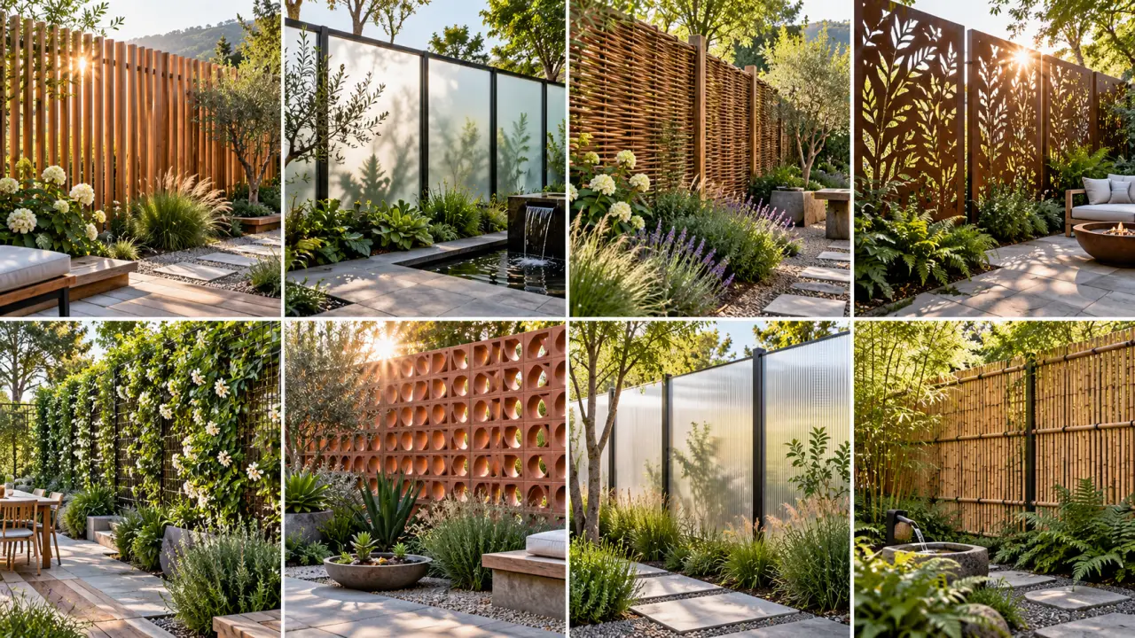8 clôtures de jardin originales pour créer de l’intimité sans perdre la lumière