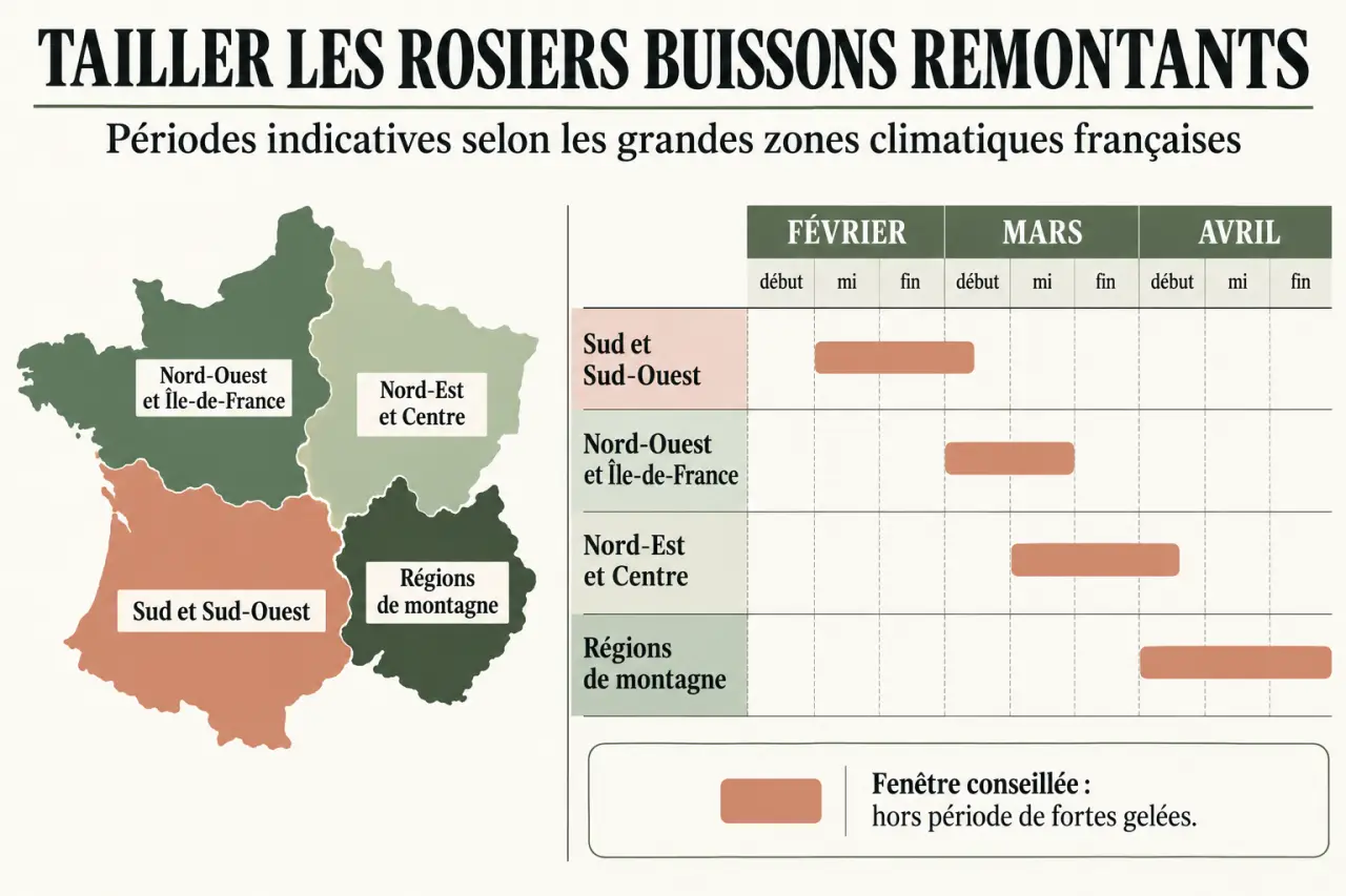 Tailler rosiers buissons : périodes de taille selon les régions et le climat